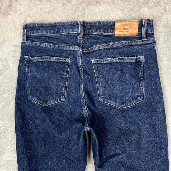 Ralph Lauren Black Label Jeans Womens 12 Straight Leg Dark Wash - Picture 5 of 9